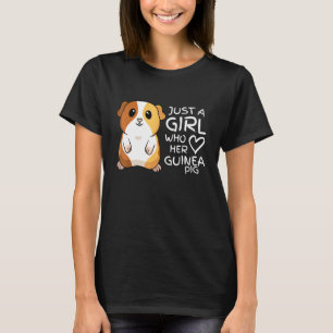 T-shirt Juste Une Fille Qui Aime Sa Cute Fluffy Guinée Pig