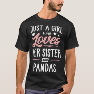 T-shirt Juste Une Fille Qui Aime Sa Soeur Et Pandas Femmes