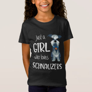 T-Shirt juste une fille qui aime schnauzers chien _ schnau