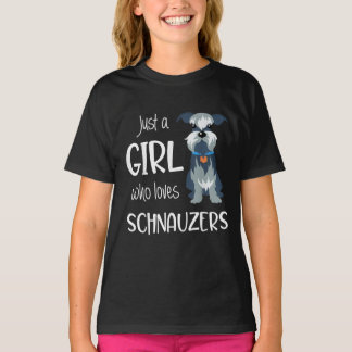 T-shirt juste une fille qui aime schnauzers chien _ schnau