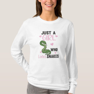 T-shirt Juste une fille qui aime serpents serpent mignon p