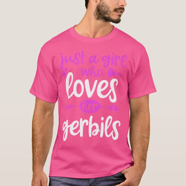 T-shirt Juste Une Fille Qui Aime Ses Gerbils (Devant)