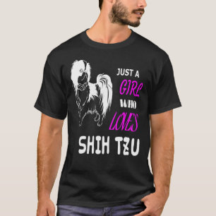 T-shirt Juste Une Fille Qui Aime Shih Tzu