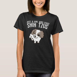 T-shirt Juste Une Fille Qui Aime Shih Tzus