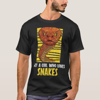 T-shirt Juste une fille qui aime Snakes Snake 1