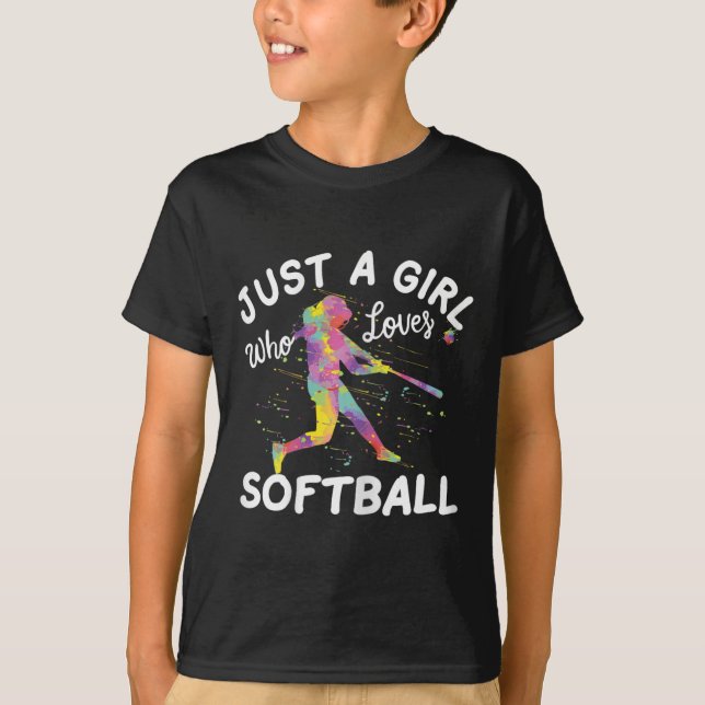 T-shirt Juste Une Fille Qui Aime Softll  (Devant)