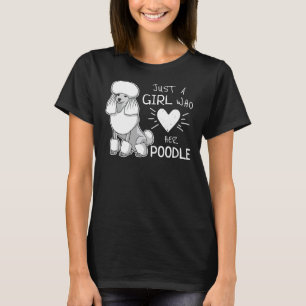 T-shirt Juste Une Fille Qui Aime Son Caniche Poodle Chien