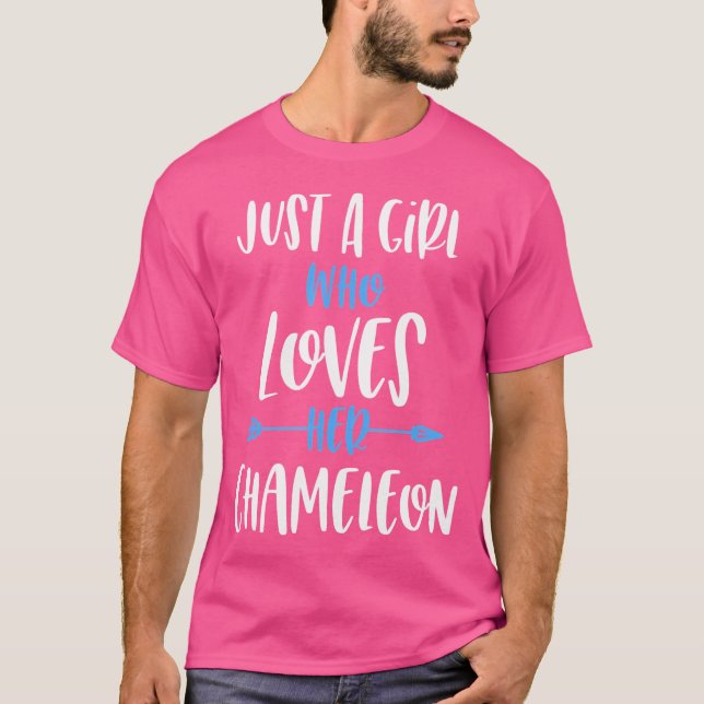 T-shirt Juste Une Fille Qui Aime Son Chameleon (Devant)