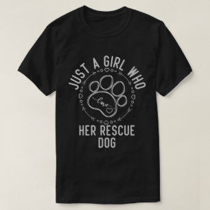 T-shirt Juste une fille qui aime son chien secourt