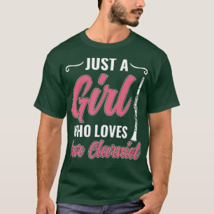 T-shirt Juste une fille qui aime son Clarinet femmes Drôle