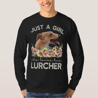 T-shirt Juste Une Fille Qui Aime Son Lurcher