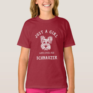 T-shirt Juste une fille qui aime son Schnauzer
