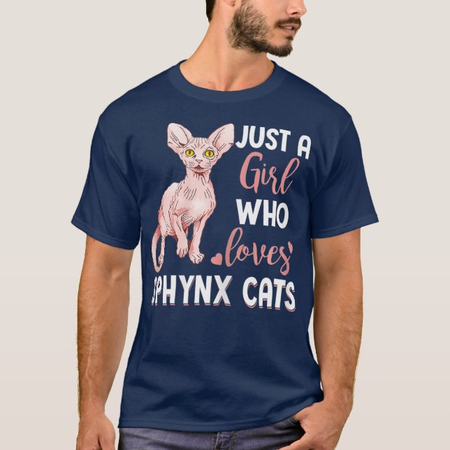 T-shirt Juste Une Fille Qui Aime Sphynx Chats Drôle Chat (Devant)