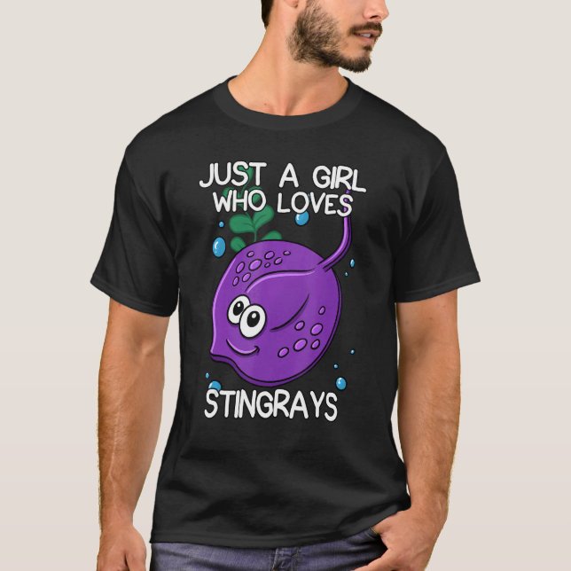T-shirt Juste Une Fille Qui Aime Stingray Citer Stingray W (Devant)