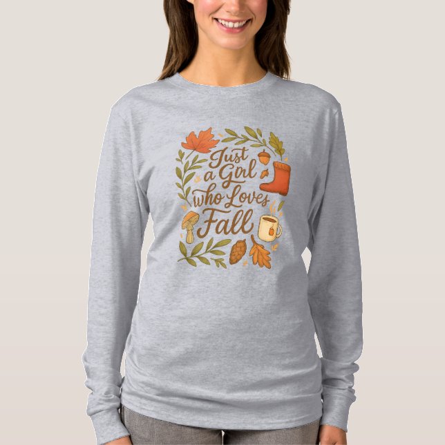 T-shirt Juste une fille qui aime tomber (Devant)