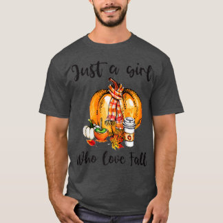 T-shirt Juste Une Fille Qui Aime Tomber Drôle Épice Citrou
