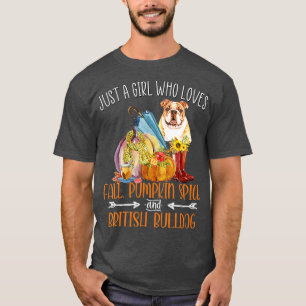 T-shirt Juste une fille qui aime tomber épice Citrouille e