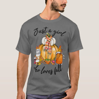 T-shirt Juste Une Fille Qui Aime Tomber Pumpin Spice Amour