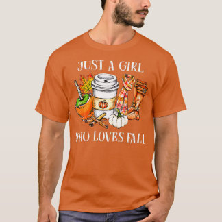 T-shirt Juste Une Fille Qui Aime Tomber Pumpin Spice Latte