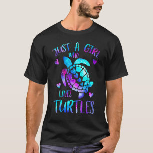 T-shirt Juste Une Fille Qui Aime Tortues Galaxy Space Sea 