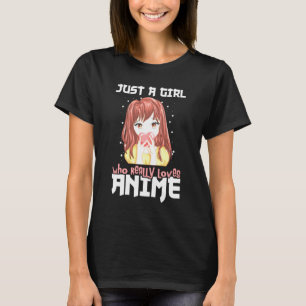 T-shirt Juste Une Fille Qui Aime Vraiment L'anime