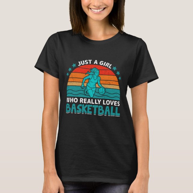 T-shirt Juste Une Fille Qui Aime Vraiment Le Baseball (Devant)