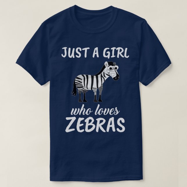 T-shirt Juste une fille qui aime Zebras 2 (Design devant)