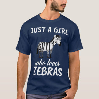T-shirt Juste une fille qui aime Zebras 2