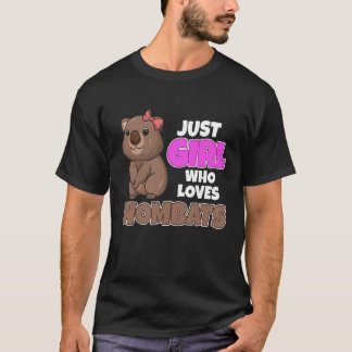T-shirt Juste Une Fille Qui Apprécie Les Wombats