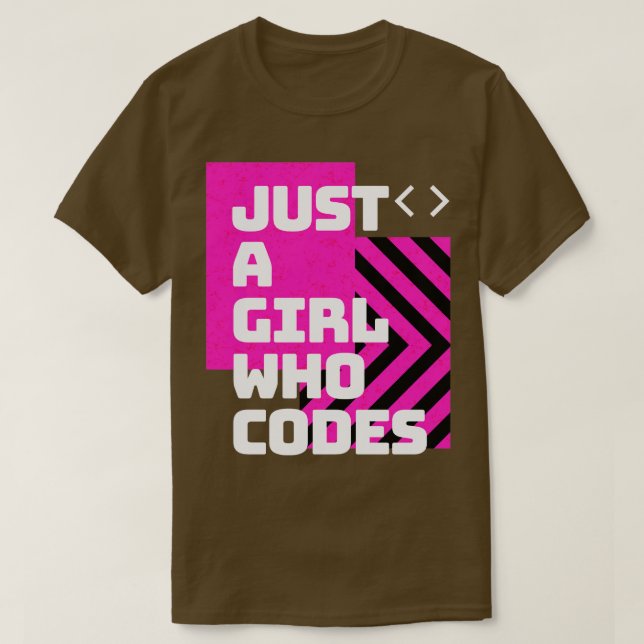 T-shirt Juste une fille qui code Geek informatique Coder f (Design devant)