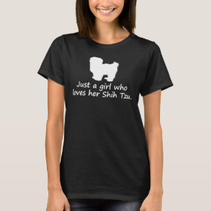 T-shirt Juste Une Fille Qui L'Aime Shih Tzu