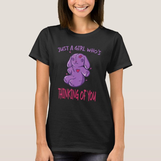 T-shirt Juste une fille qui pense à vous Déplaisant Voodoo (Devant)