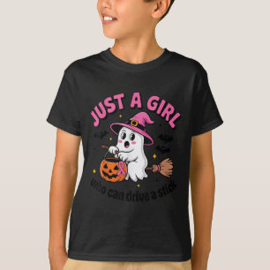 T-shirt Juste Une Fille Qui Peut Conduire Un Bâton Drôle H
