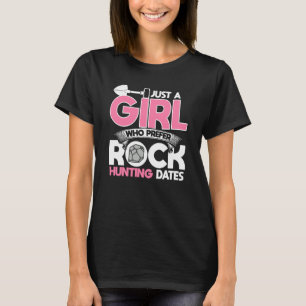 T-shirt Juste Une Fille Qui Préfère Chasse Rock Dates Rock