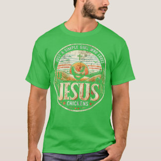 T-shirt Juste Une Fille Simple Qui Aime Jésus Poulet Rêves