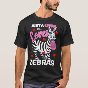 T-shirt Juste Une Fille Zebra Fun Zoo Cute Zebra Bubble Gu