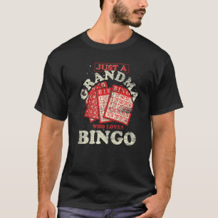 T-shirt Juste Une Grand-Mère Qui Aime Bingo Player Retrait
