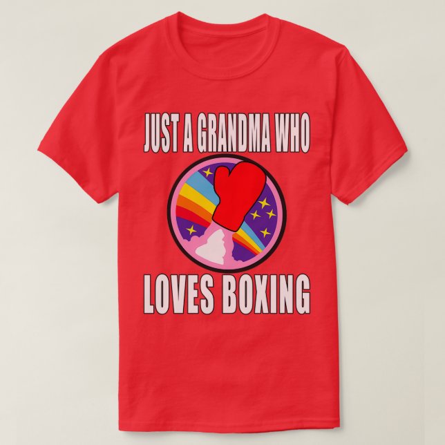 T-shirt Juste une grand-mère qui aime Boxing MIXED MARTIAL (Design devant)