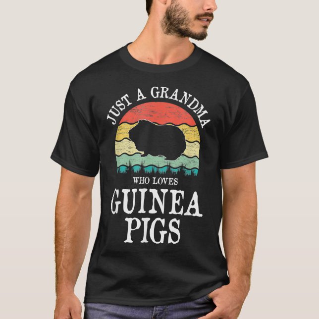 T-shirt Juste Une Grand-Mère Qui Aime Les Cochons De Guiné (Devant)