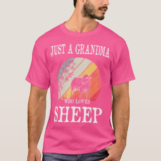 T-shirt Juste Une Grand-Mère Qui Aime Les Moutons