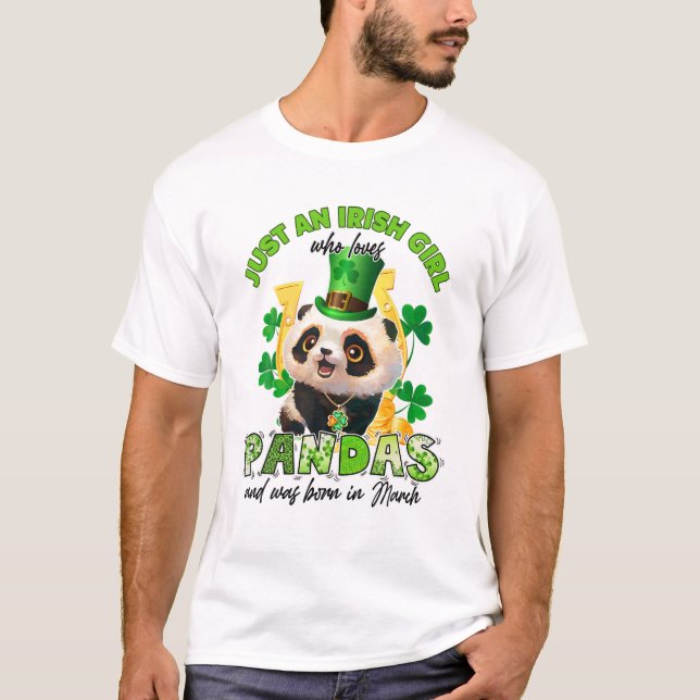 T-shirt Juste Une Irlandaise Qui Aime Pandas Lucky March B (Devant)
