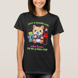T-shirt Juste Une Jeune Fille Qui Aime Jouer Soda Pop & Th