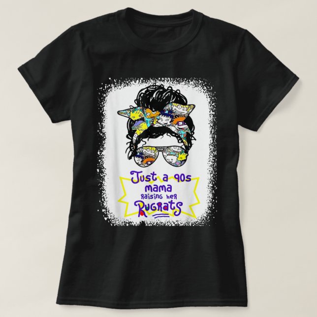 T-shirt Juste Une Maman Des Années 90 Élever Ses Rugrats M (Design devant)