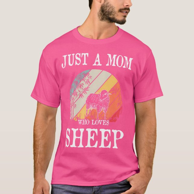 T-shirt Juste Une Maman Qui Aime Les Moutons (Devant)