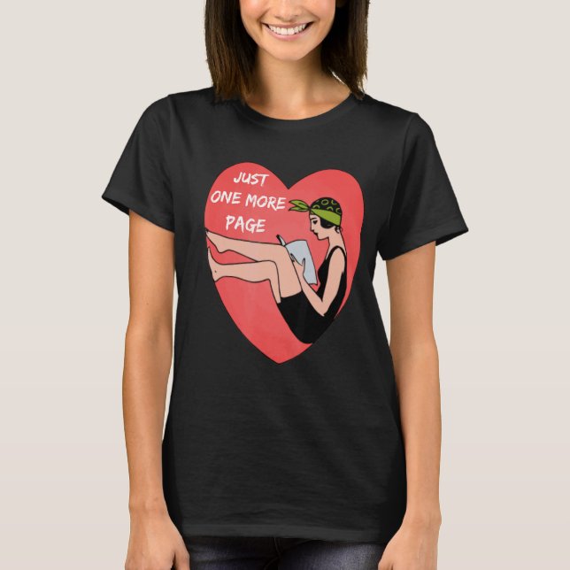 T-shirt Juste Une Page De Plus Fun Bibliothèque De Livres  (Devant)