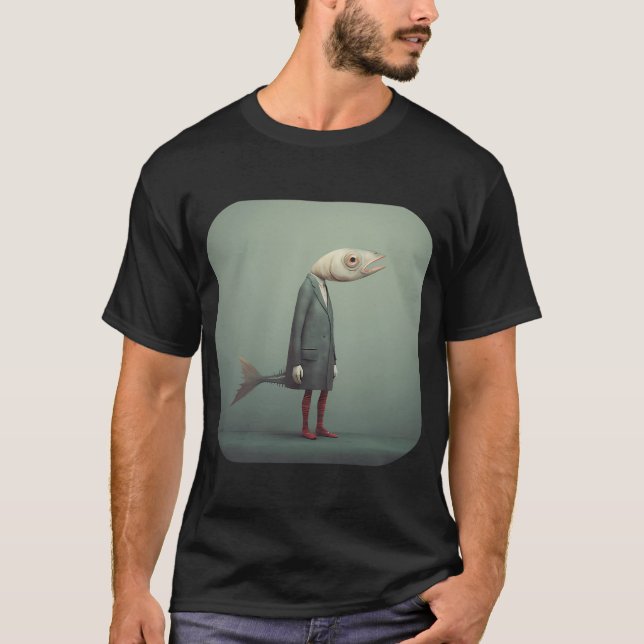 T-shirt Juste une personne poisson normale (Devant)
