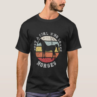 T-shirt Juste une personne qui aime les chevaux