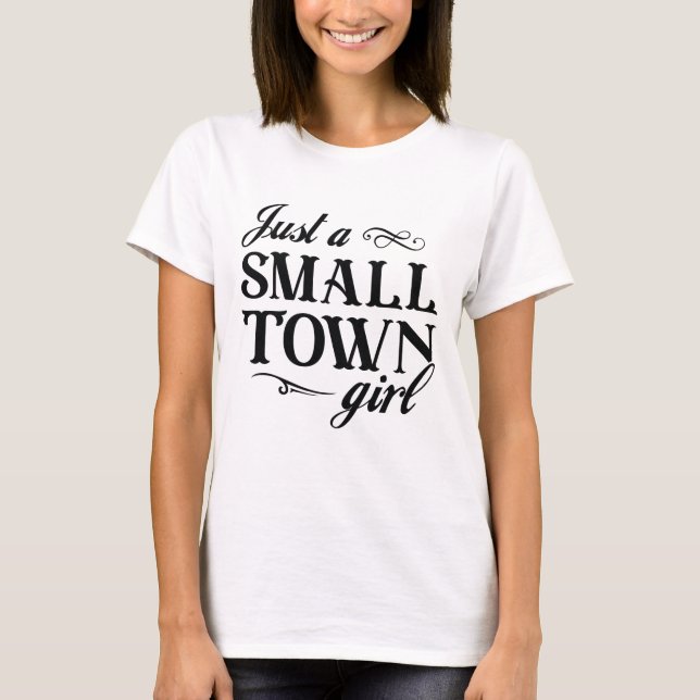 T-shirt Juste une petite fille de ville (Devant)