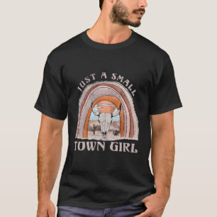 T-shirt Juste Une Petite Fille Taureau Taureau Cactus Oues