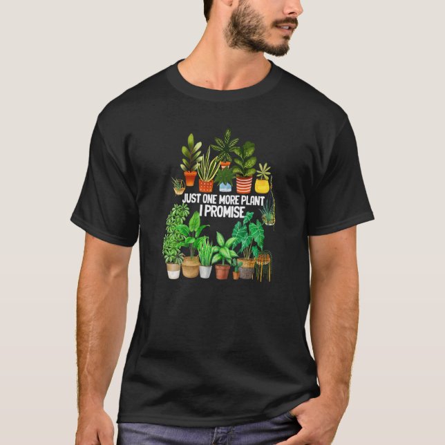 T-shirt Juste Une Tête Pot Gardener Plante De Plus (Devant)